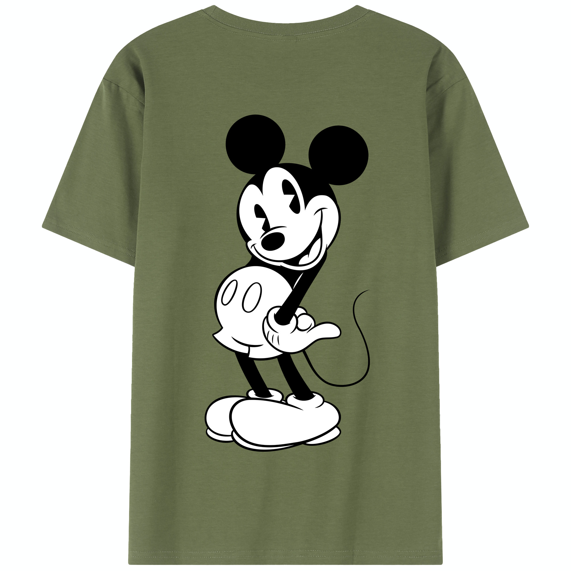 （画像用） ミッキーマウス Mickey Mouse 綿100％半袖Tシャツ（背面プリント）